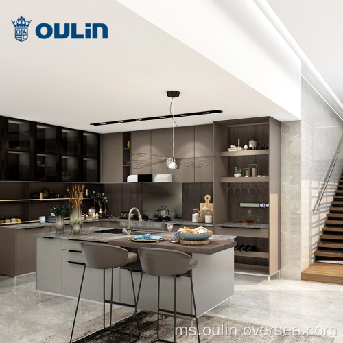 Coklat High-End Kitchen disesuaikan untuk Kabinet Dapur Dijual